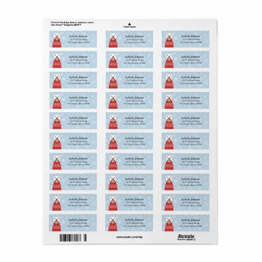 Pit Bull Return Address Labels (Full Sheet)