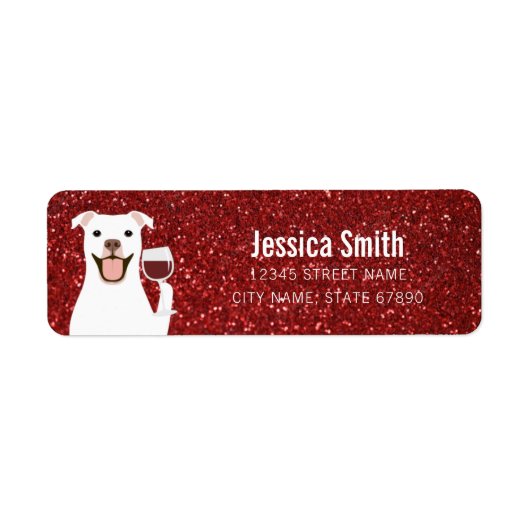 Pit Bull Return Address Labels (Voorkant)
