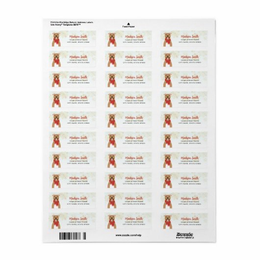 Pit Bull Return Address Labels (Full Sheet)
