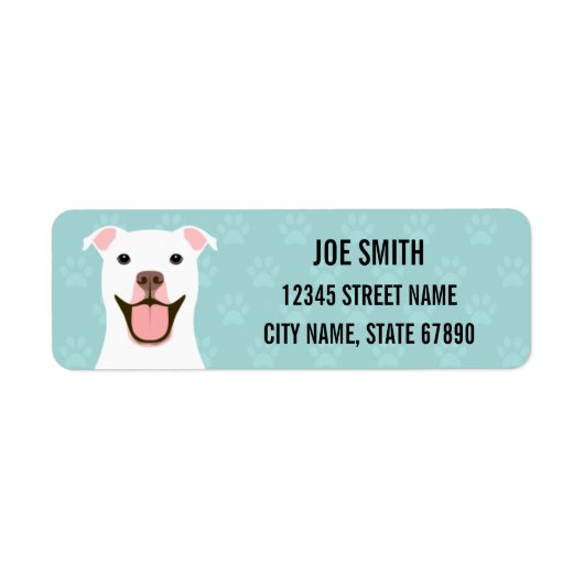 Pit Bull Return Address Labels (Voorkant)