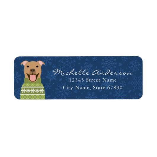 Pit Bull Return Address Labels (Voorkant)
