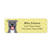 Pit Bull Return Address Labels (Voorkant)