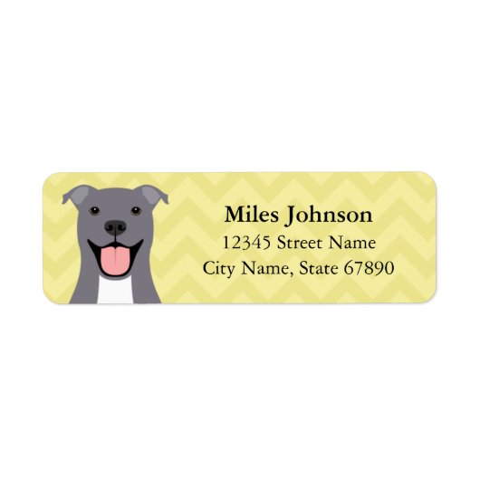 Pit Bull Return Address Labels (Voorkant)