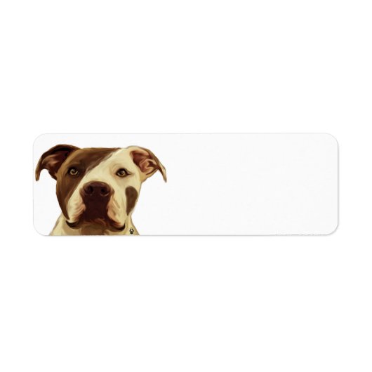 Pit Bull Return Address Labels (Voorkant)