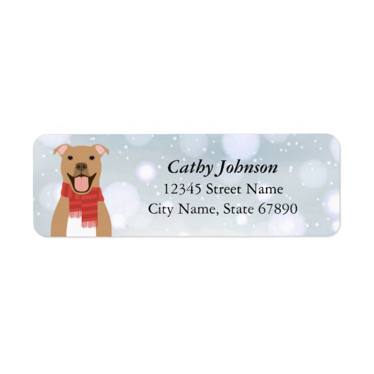 Pit Bull Return Address Labels (Voorkant)