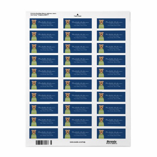 Pit Bull Return Address Labels (Full Sheet)