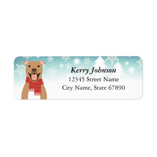 Pit Bull Return Address Labels (Voorkant)