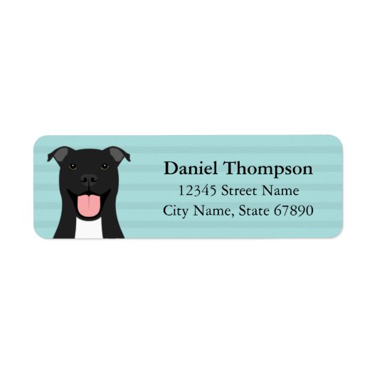 Pit Bull Return Address Labels (Voorkant)