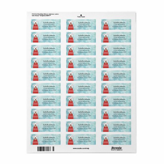 Pit Bull Return Address Labels (Full Sheet)