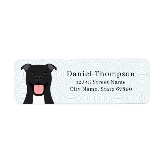 Pit Bull Return Address Labels (Voorkant)
