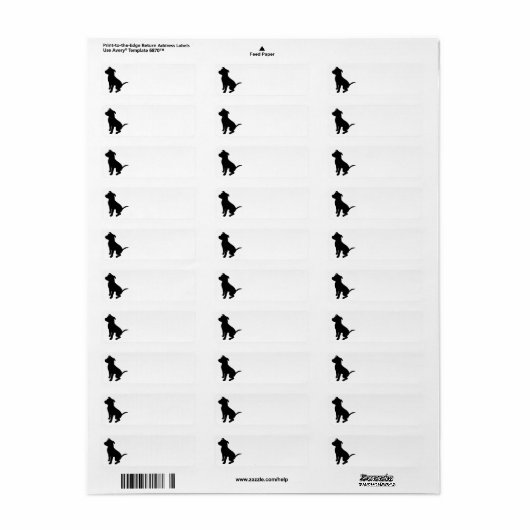 Pit Bull Return Address Labels (Full Sheet)
