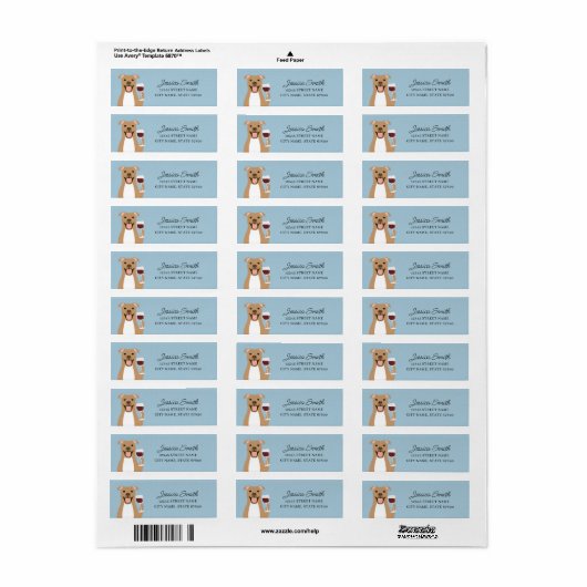 Pit Bull Return Address Labels (Full Sheet)