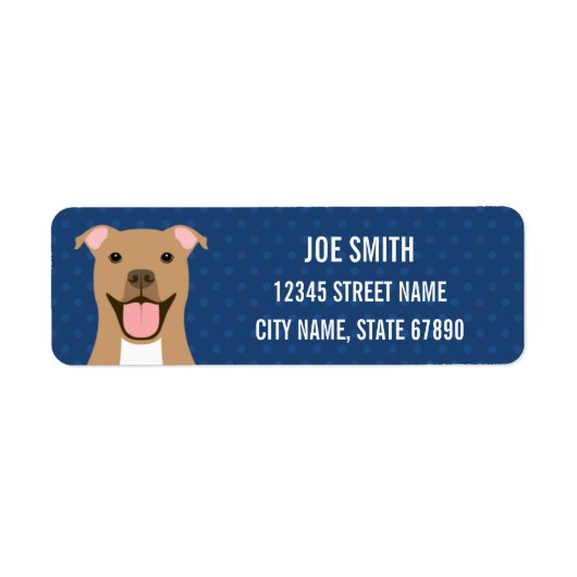 Pit Bull Return Address Labels (Voorkant)