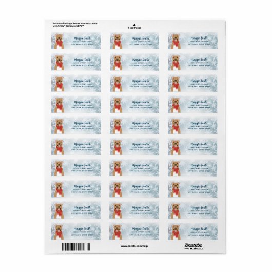 Pit Bull Return Address Labels (Full Sheet)
