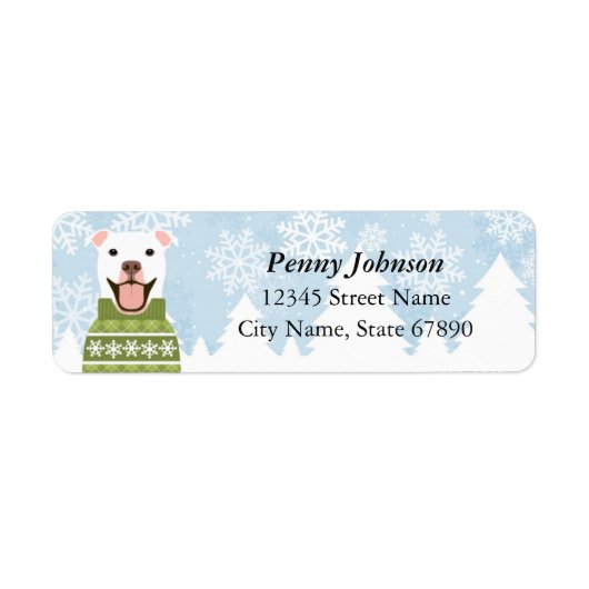 Pit Bull Return Address Labels (Voorkant)