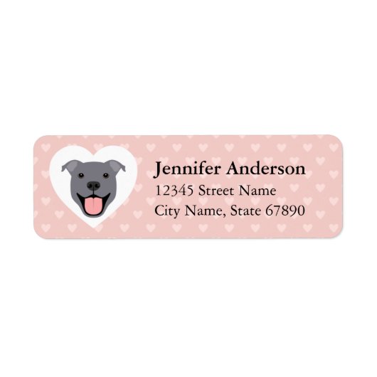 Pit Bull Return Address Labels (Voorkant)