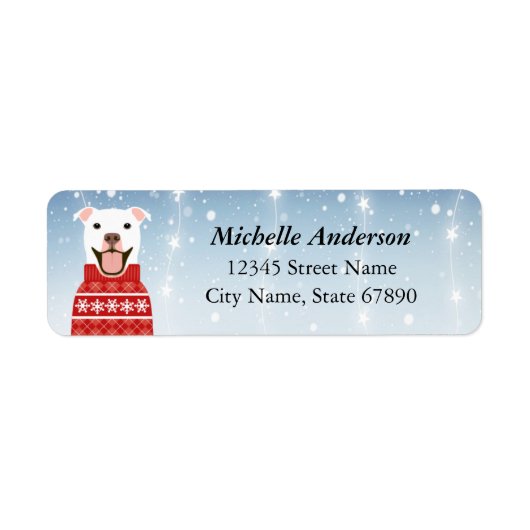 Pit Bull Return Address Labels (Voorkant)
