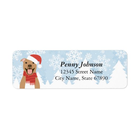 Pit Bull Return Address Labels (Voorkant)