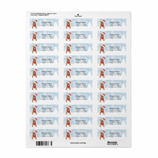 Pit Bull Return Address Labels (Full Sheet)
