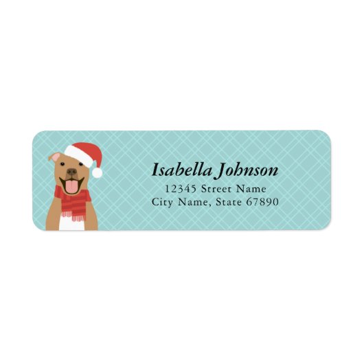 Pit Bull Return Address Labels (Voorkant)
