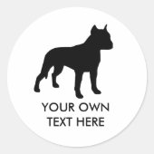 Pit Bull Ronde Sticker (Voorkant)