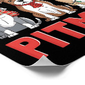 Pit Bull Santa Kerstmis - Lampjes voor kerstmis Me Poster (Hoek)