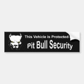Pit Bull Security Bumpersticker (Voorkant)