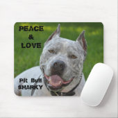 pit bull sharky mousepad dog pitbull glimlach muismat (Met muis)