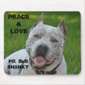 pit bull sharky mousepad dog pitbull glimlach muismat (Voorkant)