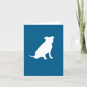 Pit Bull Silhouette Baby shower Puppy Dog Bedankkaart