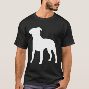 Pit Bull Silhouette Shirt Grappige Schattigee Hond