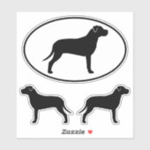 Pit Bull Silhouettes Vinyl Sticker Set (Vel)