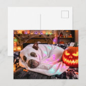 Pit Bull Slapend in Geest Kostuum Halloween Briefkaart (Voorkant / Achterkant)