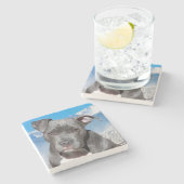 Pit Bull Stenen Onderzetter (Zijkant)