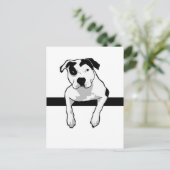 Pit Bull T-Bone Graphic Briefkaart (Staand voorkant)