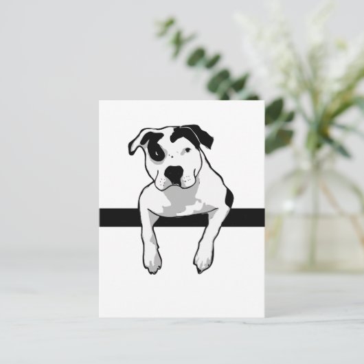 Pit Bull T-Bone Graphic Briefkaart (Staand voorkant)