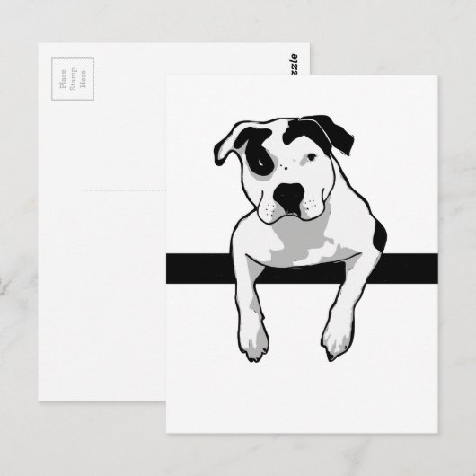 Pit Bull T-Bone Graphic Briefkaart (Voorkant / Achterkant)