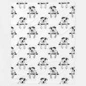 Pit Bull T-Bone Graphic Fleece Deken (Voorkant)