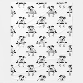 Pit Bull T-Bone Graphic Fleece Deken