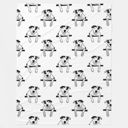 Pit Bull T-Bone Graphic Fleece Deken (Voorkant)