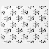 Pit Bull T-Bone Graphic Fleece Deken (Voorkant (Horizontaal))