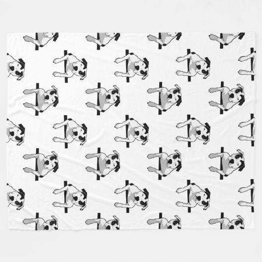 Pit Bull T-Bone Graphic Fleece Deken (Voorkant (Horizontaal))