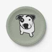 Pit Bull T-Bone Graphic Papieren Bordje (Voorkant)