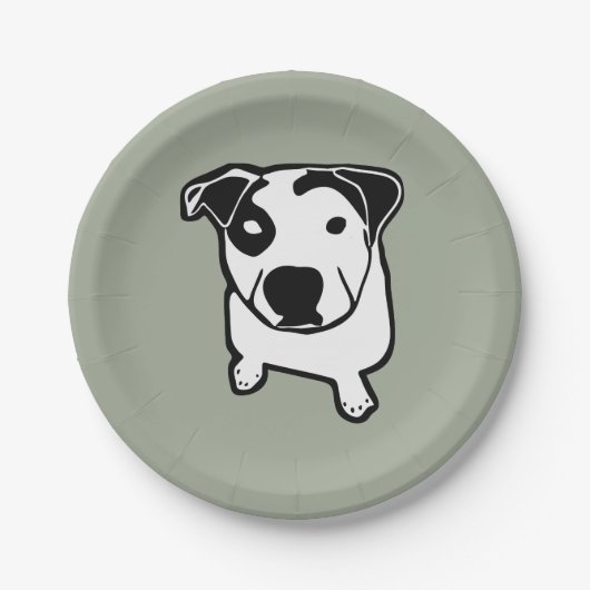 Pit Bull T-Bone Graphic Papieren Bordje (Voorkant)