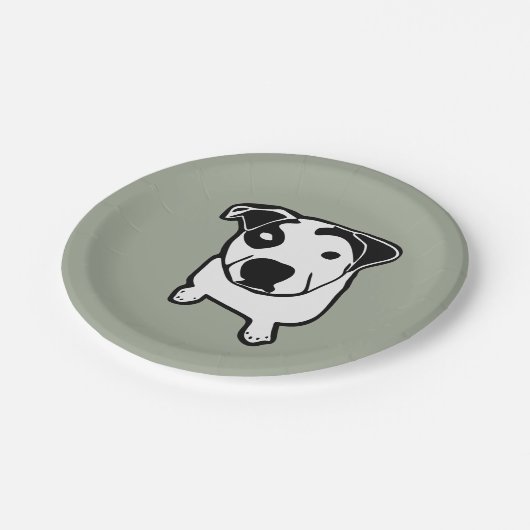Pit Bull T-Bone Graphic Papieren Bordje (Gekanteld)