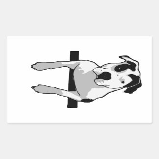 Pit Bull T-Bone Graphic Rechthoekige Sticker