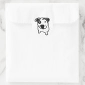Pit Bull T-Bone Graphic Ronde Sticker (Tas)