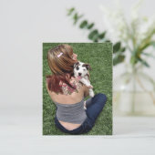 Pit Bull T-Bone Lucky Puppy Briefkaart (Staand voorkant)