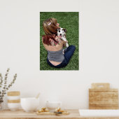 Pit Bull T-Bone Lucky Puppy Poster (Keuken)