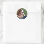 Pit Bull T-Bone Lucky Puppy Ronde Sticker (Tas)